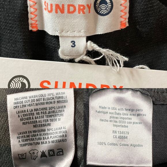 NWT Sundry Camo Utility Trousers Cargo Straight Leg Pants Drawstring Sz 3 Large - Picture 12 of 16